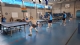 Een zaal vol sportieve spelers...